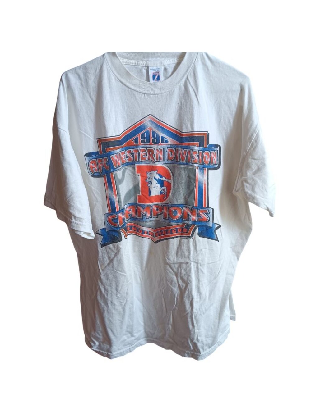 Vintage T-shirt XL 1996 Denver Broncos AFC Western Division Champions Tee Logo 7